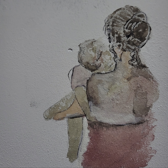 Hand-painted Wood Tile,  5x5 inches,  Can Write Your Own Message On The Back. - Picture 8 of 16